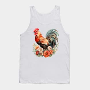 Rooster and Florals B Tank Top